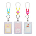 ID Holder Vertical Flower with Mini Lanyard Two Color Assorted Colors 5 54x85mm DH-007-Sold per piece