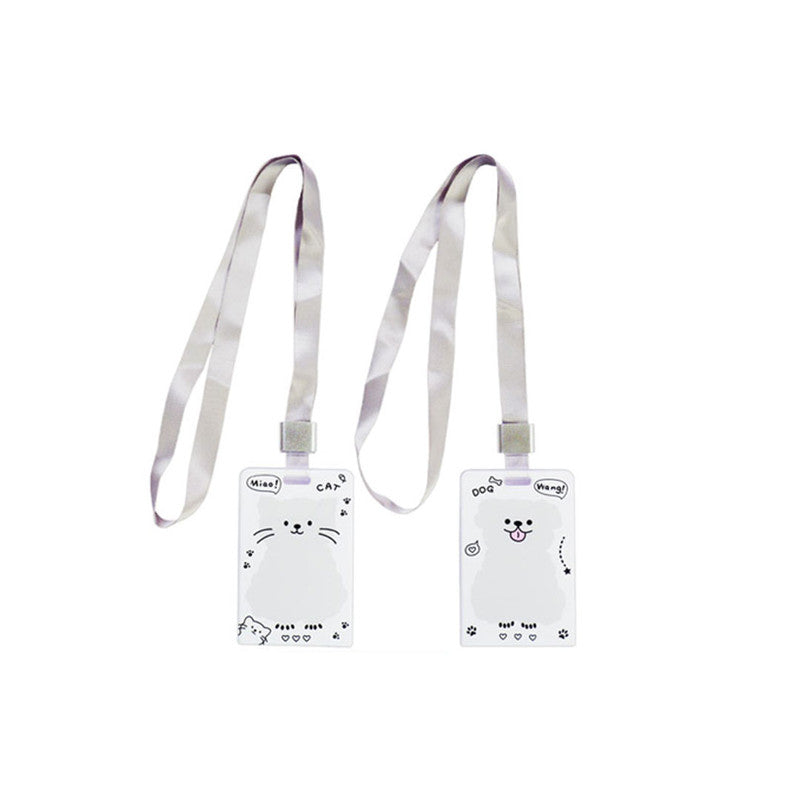 ID Holder Vertical Dog & Cat with Lanyard Assorted Colors 54x85mm DH-014 (Color May Vary)