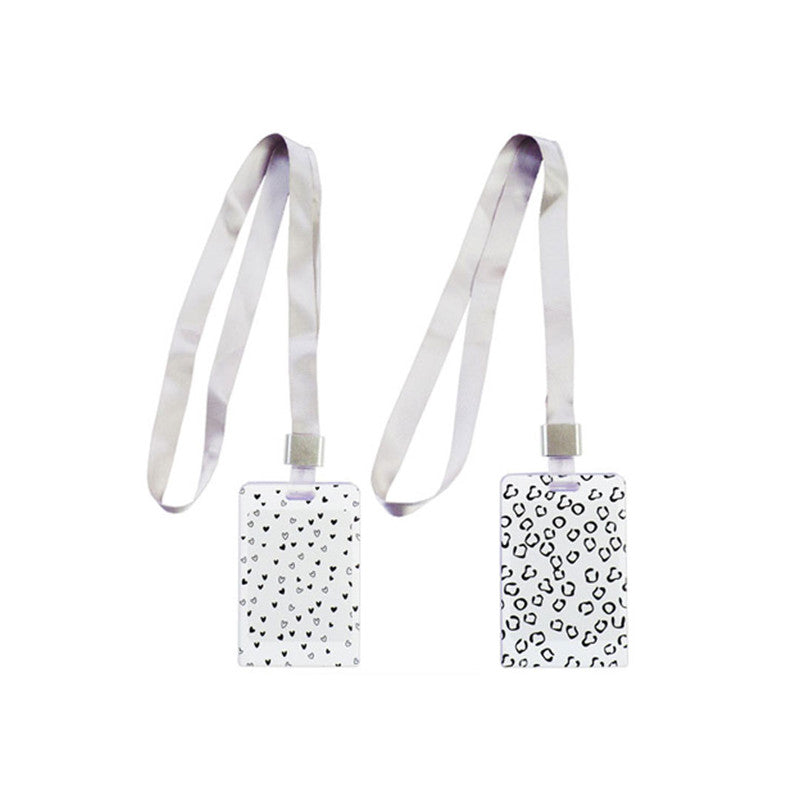 ID Holder Vertical Shapes Acrylic with Lanyard DH-015 54x85mm DH-015