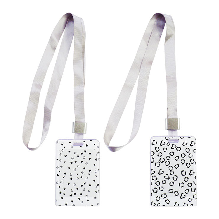 ID Holder Vertical Shapes Acrylic with Lanyard DH-015 54x85mm DH-015