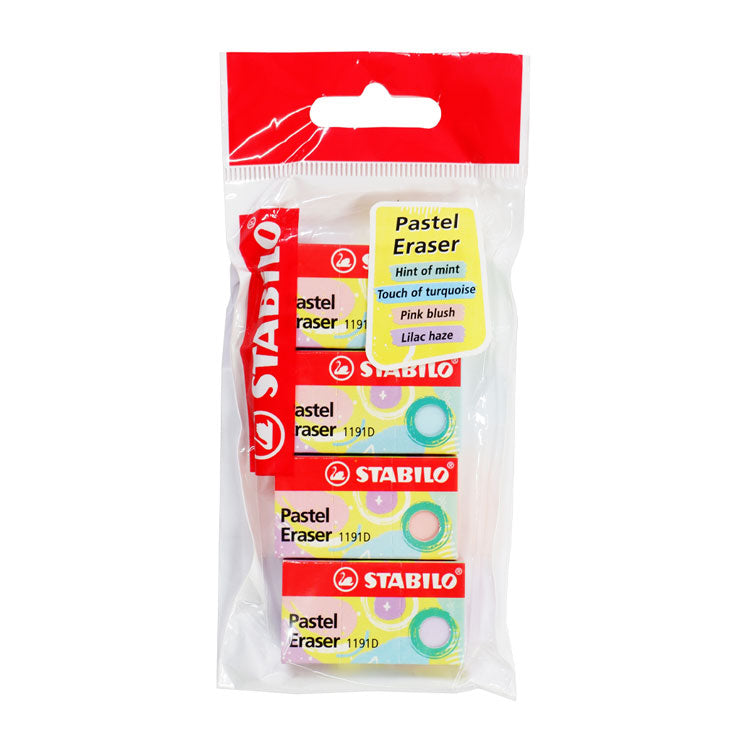 Stabilo Rubber Eraser Pastel 4's 1191D/4