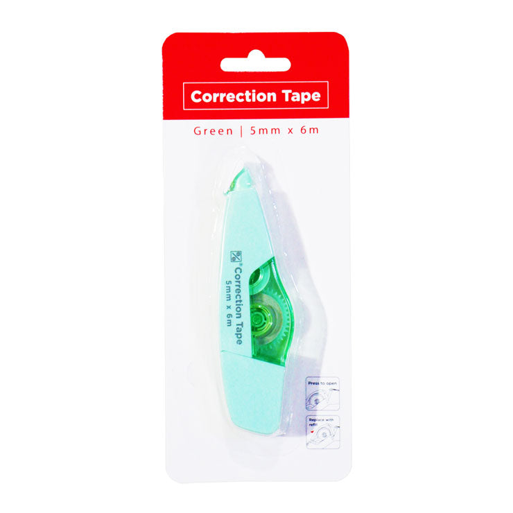 Best Buy Refillable Correction Tape 5mmx6m Green 1060-GR - School & Office Supplies