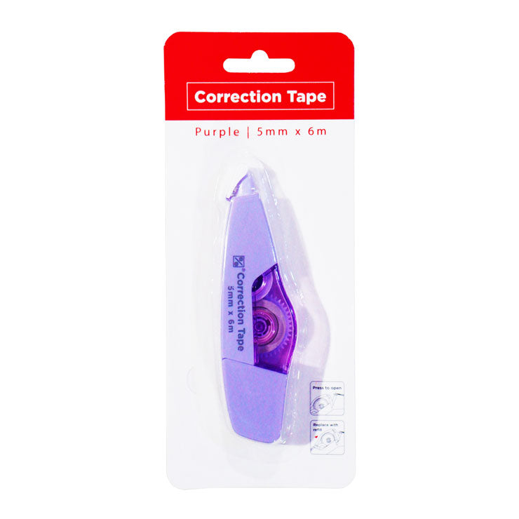 Best Buy Refillable Correction Tape 5mmx6m Purple 1060-PLE - School & Office Supplies