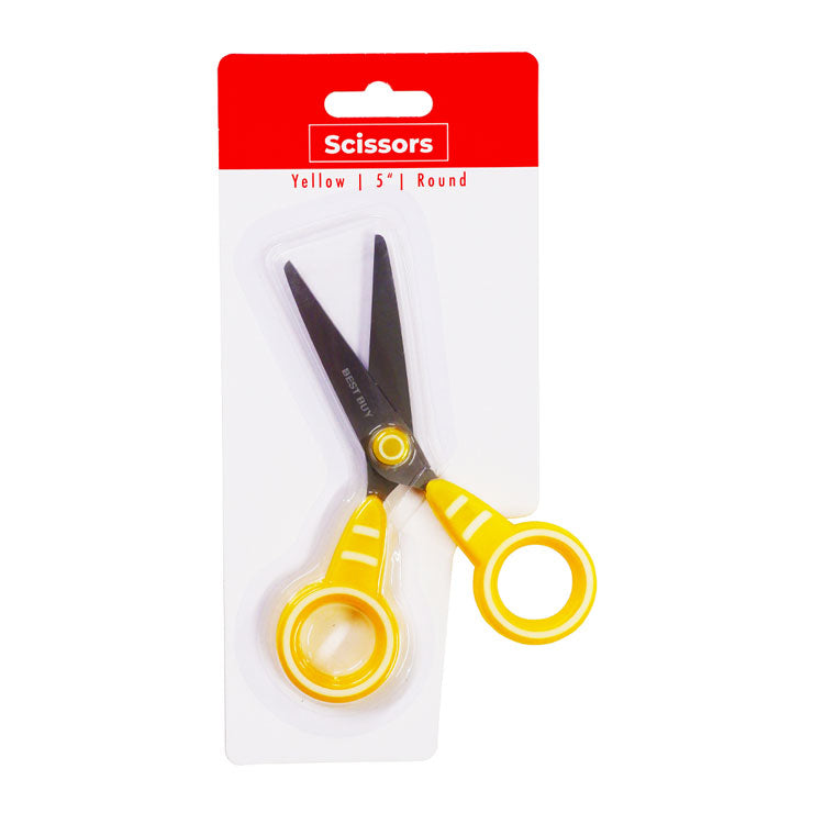 Best Buy Kiddie Scissors Round 13 cm 5 inches Yellow S01135.03 - Low Price School Supplies