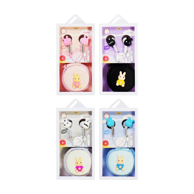 Earphone T-397 Type C Wired Rabbit Design - Audio/Video Accessories