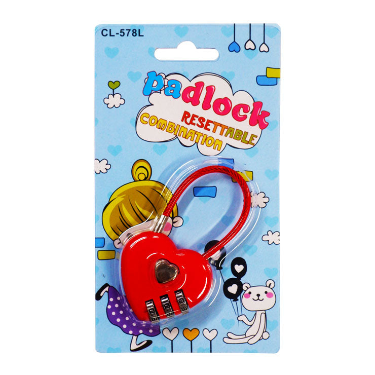 Padlock CL-578L Combination Heart String Shackle - Safety & Security