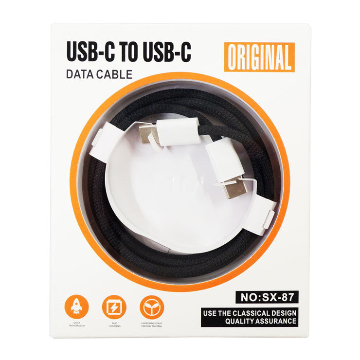 USB Cable Sz-87 Black Type C 2In1 - Phones & Accessories