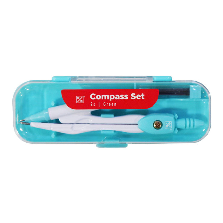 Best Buy Compass Set Metal with Lead Refills 2's 0.7mm 11.8cm Green 5013A - Drawing Supplies