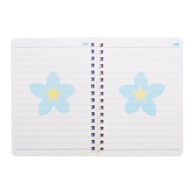 NBS x BINI Notebook 30Sheets 105X149mm with Sticky Notes Set Purple