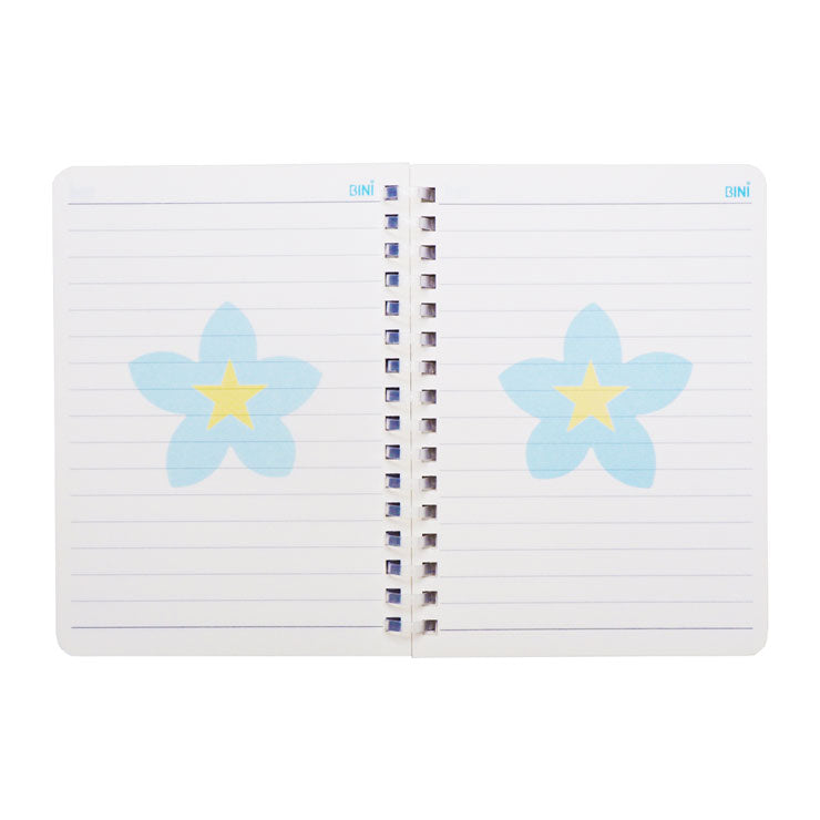NBS x BINI Notebook 30Sheets 105X149mm with Sticky Notes Set Blue
