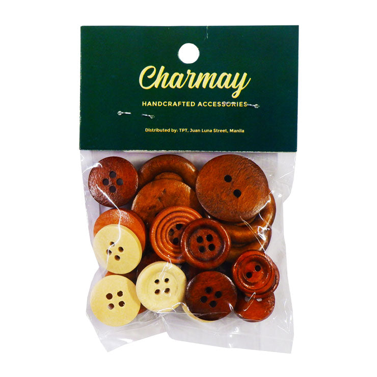 Charmay Buttons Wooden - DIY - Home & School Supplies
