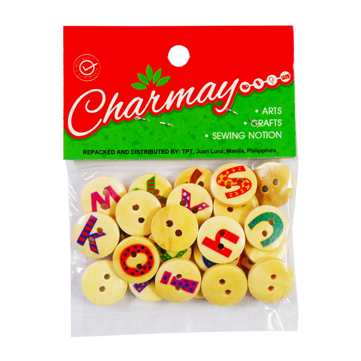 Charmay Buttons Alphabet - DIY - Home & School Supplies