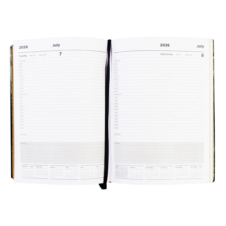 Best Buy 2026 Executive Planner Week-to-view A5 170 sheets 80gsm Gold Print Edge