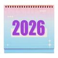 Best Buy 2026 Spiral Desk Calendar 13 sheets 16x18.5cm - School & Office Supplies