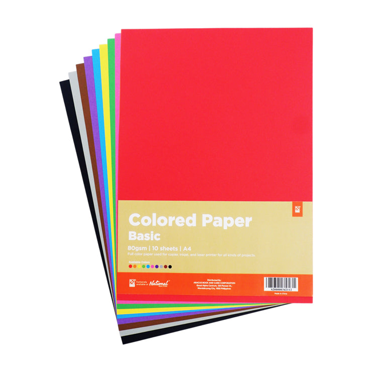 Best Buy Colored Paper Basic 80gsm 10's Hp-25Sha0315-105 Assorted Color A4