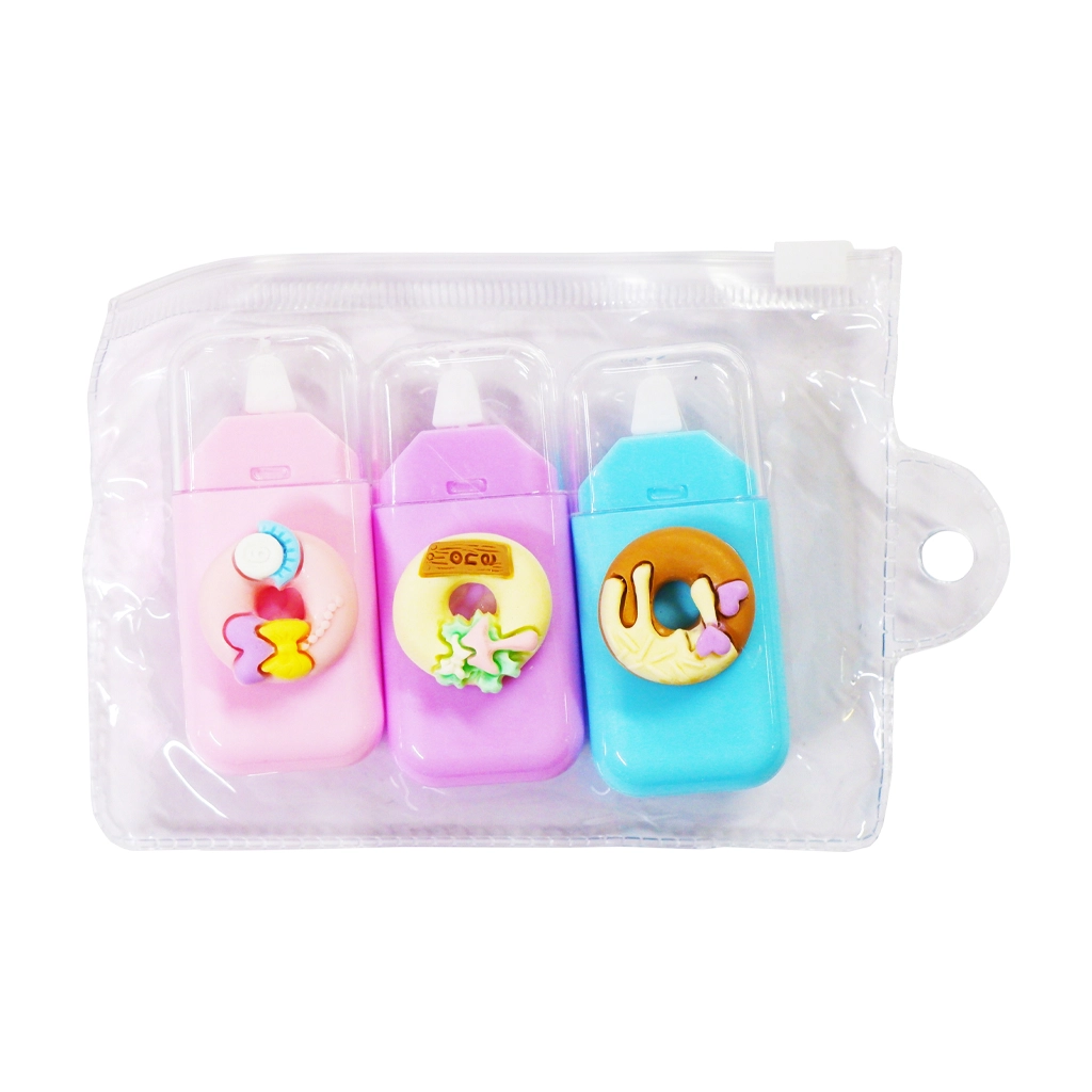 Correction Tape Set 105A-3C 5mmx6m Donut Design Pastel 3's
