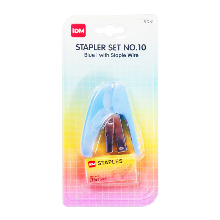 IDM Stapler No.10 Soft Set with Staple Wire 20 sheets Translucent Blue 9031