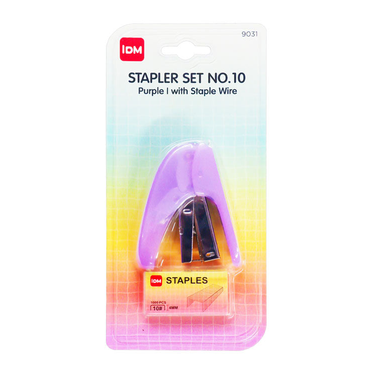 IDM Stapler No.10 Soft Set with Staple Wire 20 sheets Translucent Purple 9031