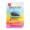 IDM Stapler No.35 Set Mini with Staple Wire 20 sheets Translucent Blue 9027