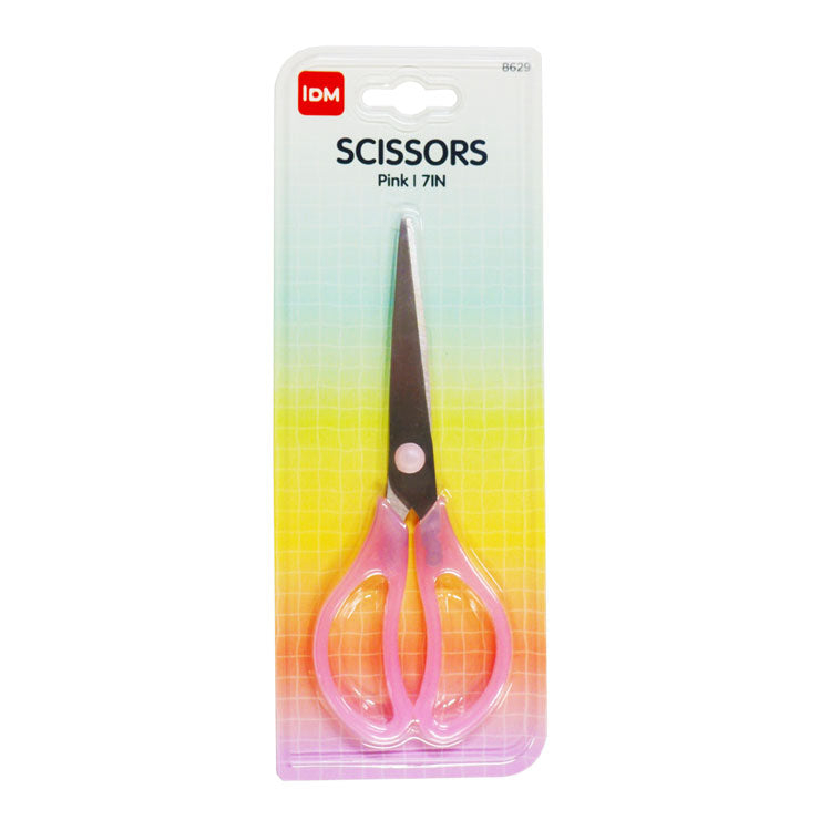 IDM Multi-Purpose Scissors 8629 Pink 7in Translucent