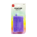 IDM Puncher 2 Hole With Adjustable Paper Guide 7cm Translucent 9035, Purple