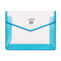Jinshun Plastic Envelope JS602Fc Green Long Expanding Button Type Lining With Name Card Holder