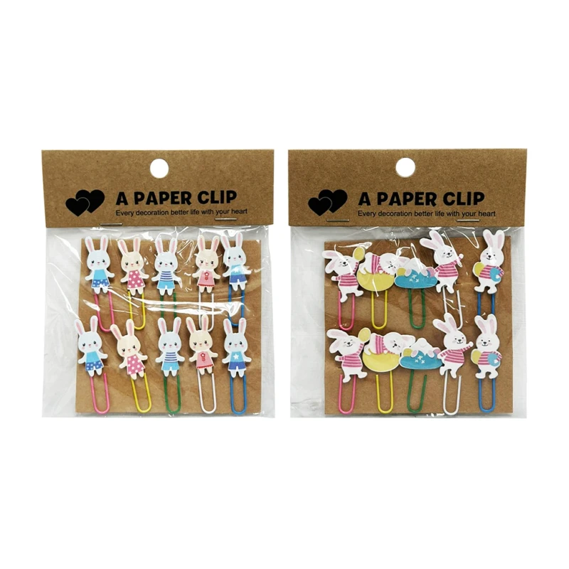 Clip Paper 10's Vinyl Wooden Top Rabbit - Filing Accessories