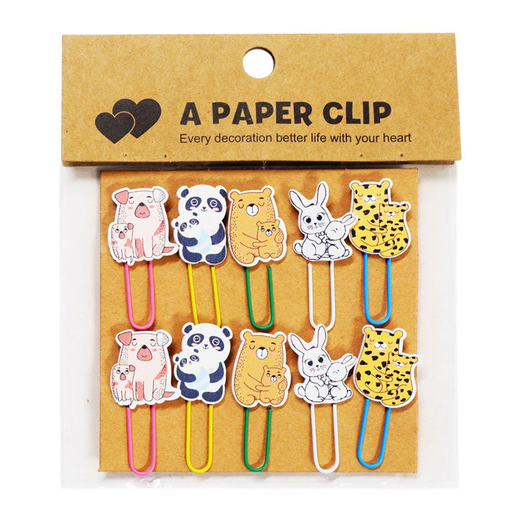 Clip Paper 10's Vinyl Wooden Top Animals