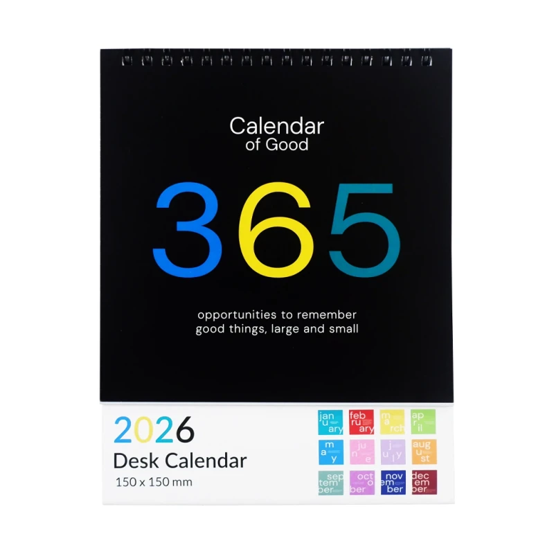 Desk Calendar 365 Month-To-View 150x150mm Inspirational Quotes