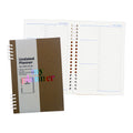 Planner 2026 Time A5 with Foil Stamp, Brown