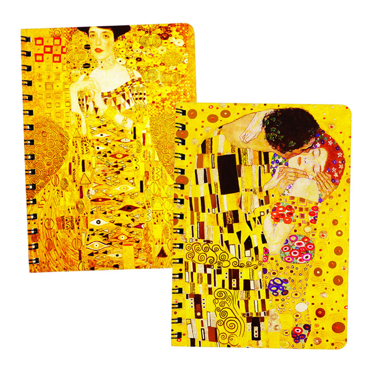 Spiral Notebook A5 With Foil Stamp The Kiss and Portrait of Adele Bloch-Bauer