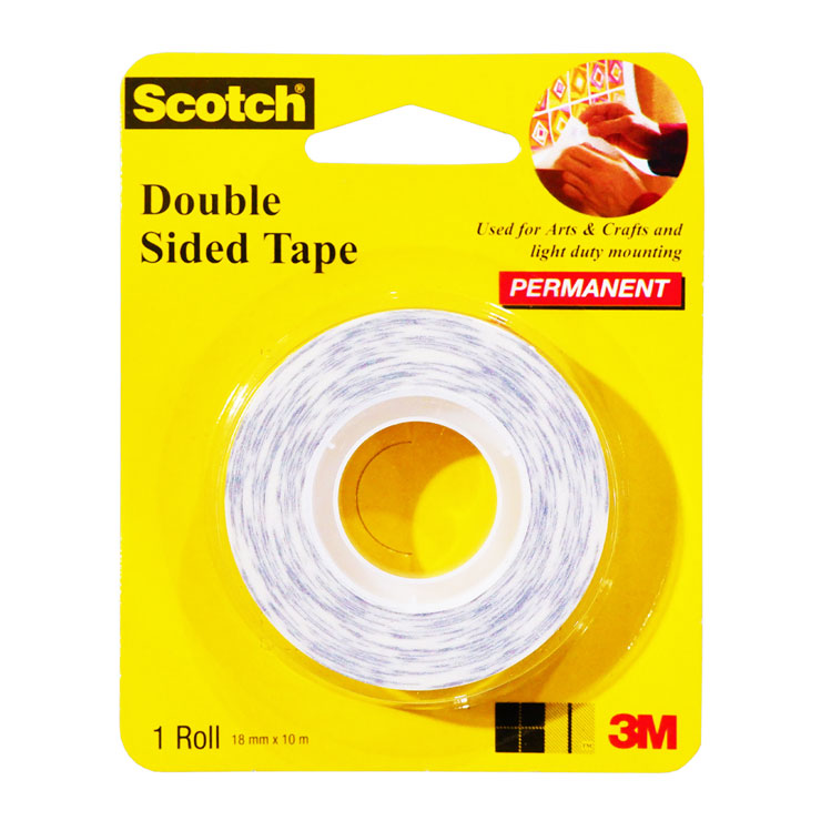 Scotch Double-Sided Tape 18mmx10m S-Roll 9075