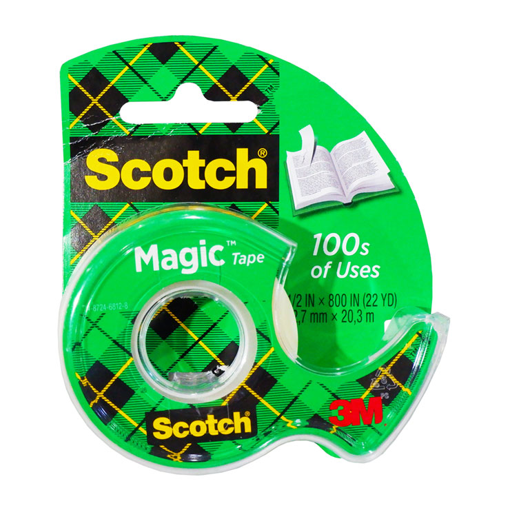 Scotch Magic Tape With Dispenser 12.7mmx20.3m 0.5inx800in 22Y S-Roll MS1191222