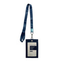 Uhoo Id Holder Vertical 6850+6748 54x85mm Blue Leather Type With Lanyard And 2Window