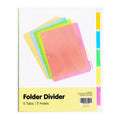 Folder Divider F-5 A4 5S Colored Transparent Plastic