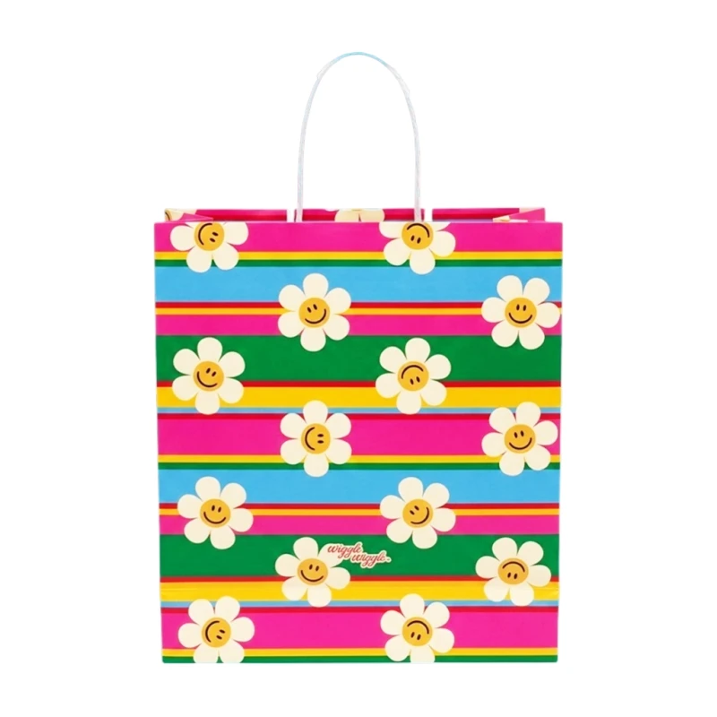 Wiggle Wiggle Medium Shopping Bag, Rainbow Crush Smile