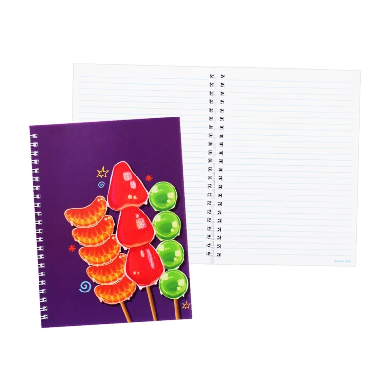 Premiere Notes Spiral Notebook Printed PP Violet Tanghulu 55gsm