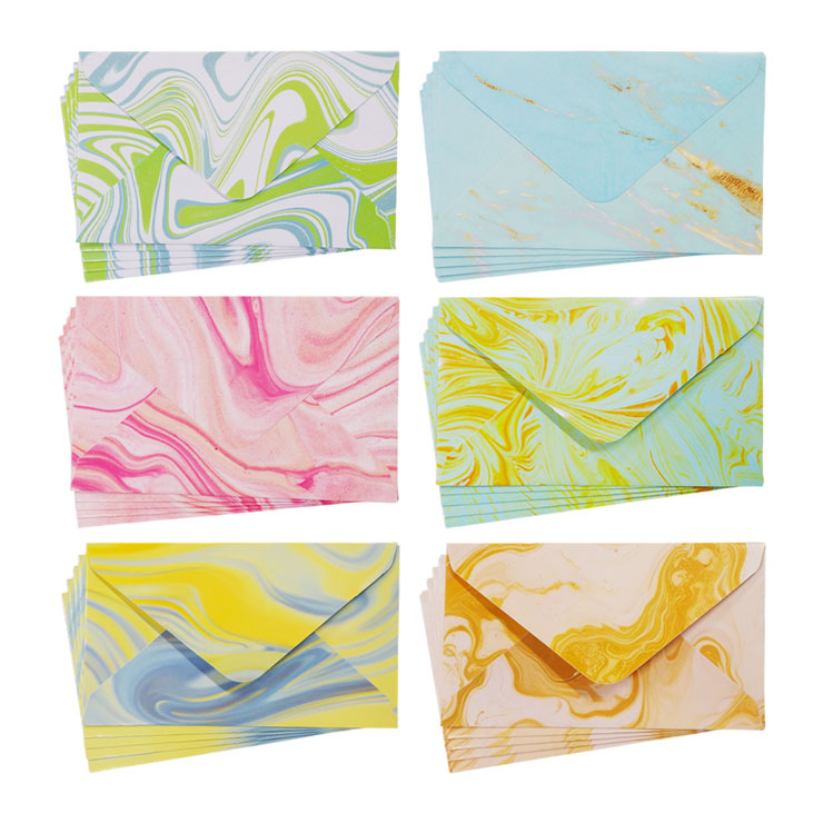 Best Buy Baronial Envelope Vibrant Marble 9x15cm 5pcs - School & Office Supplies
