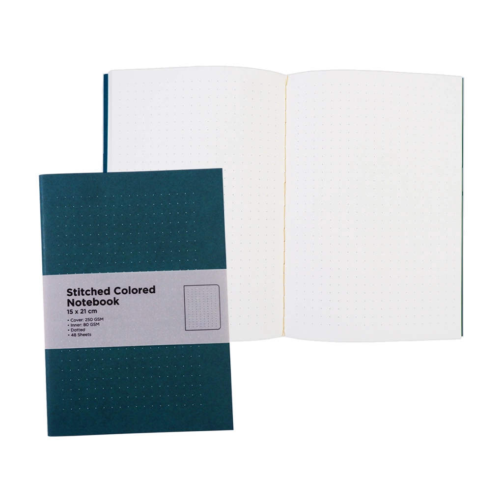 Premiere Notes Stitch Notebook Nb-C26-21-A5 A5 80S 80gsm Green Dotted - Notebooks & Pads