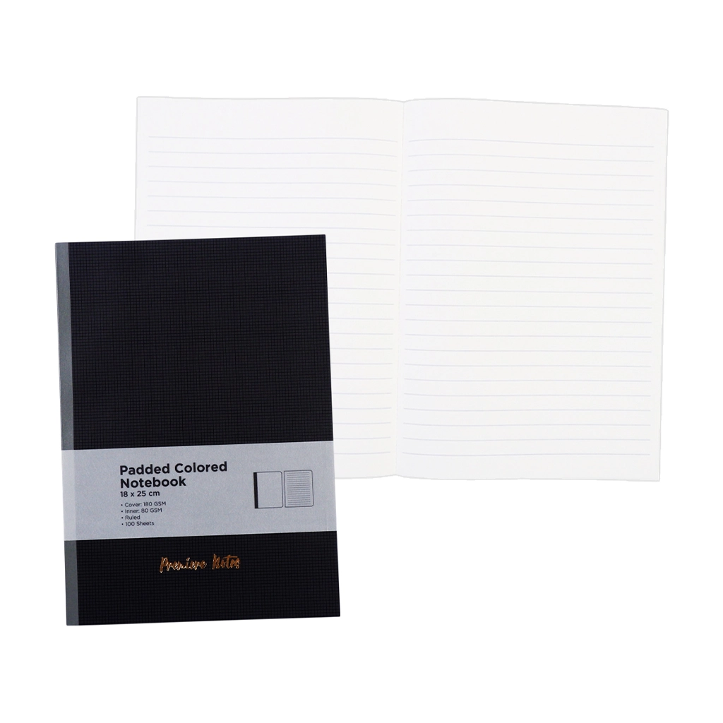 Premiere Notes Padded Notebook Nb-C26-22-B5 B5 100S 80gsm Black - Notebooks & Pads