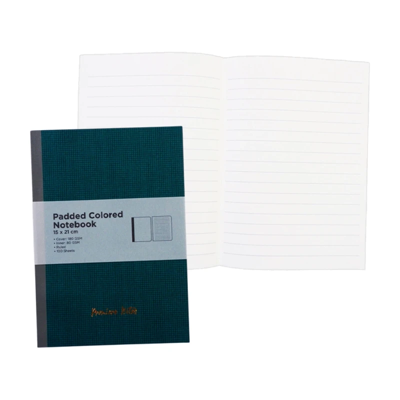 Premiere Notes Padded Notebook Nb-C26-22-A5 A5 100S 80gsm Green - Notebooks & Pads
