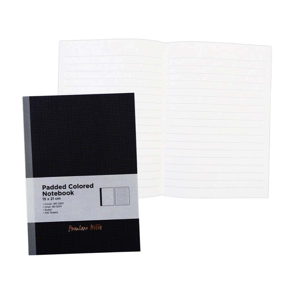Premiere Notes Padded Notebook Nb-C26-22-A5 A5 100S 80gsm Black - Notebooks & Pads