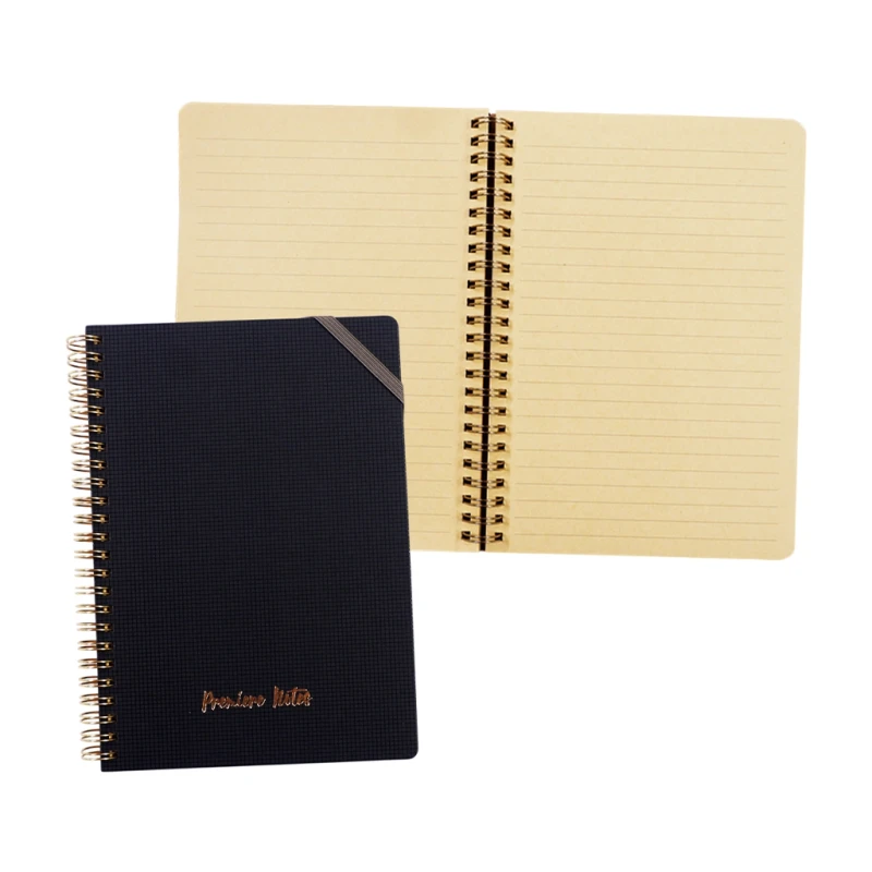 Premiere Notes Spiral Notebook Nb-C26-23-A5 A5 60S 80gsm Black Textured - Notebooks & Pads