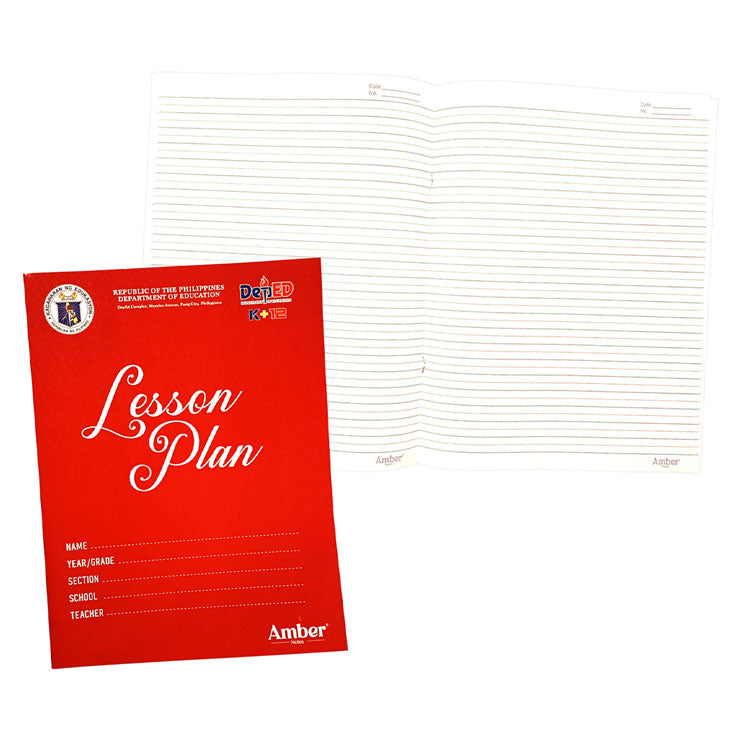 Amber Notes Lesson Plan Blue & Red Lines 40s 20.5cmx27.3 cm 55gsm