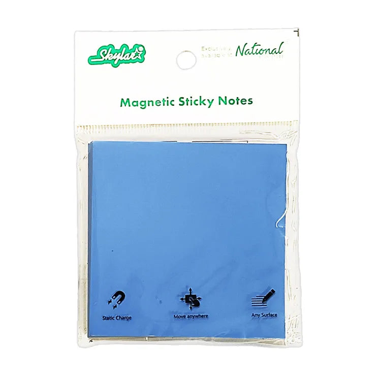 Skylar Glue Free Magnetized Sticky Notes 3x3In 80Sheets - School & Office Supplies