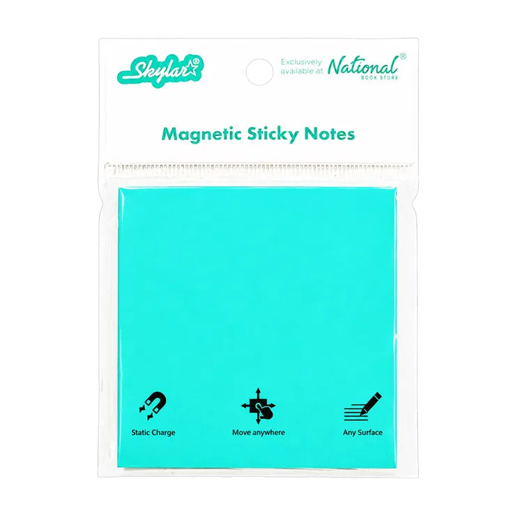 Skylar Glue Free Magnetized Sticky Notes 3x3In 80Sheets - School & Office Supplies