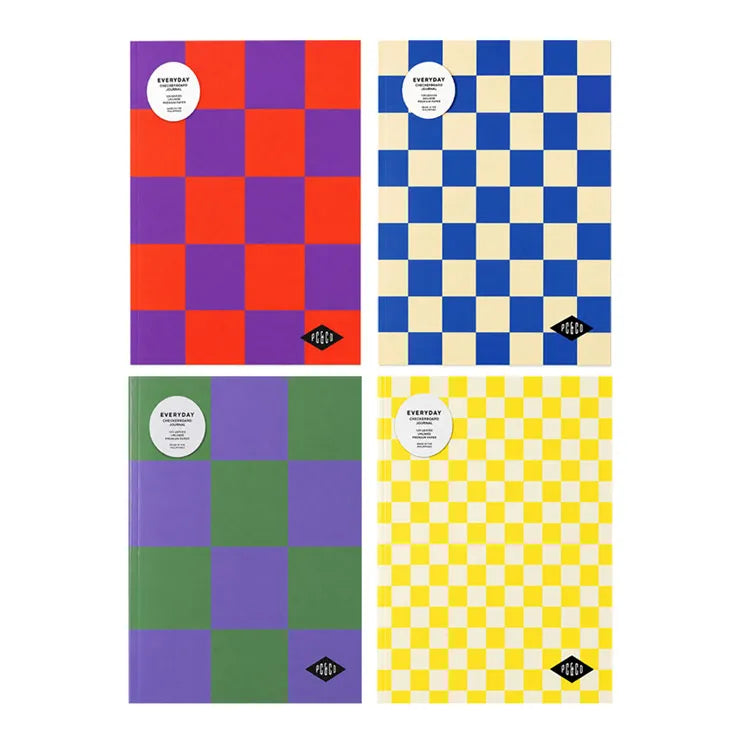 PC&Co Padded Notebook Checkered 6.5X8.5