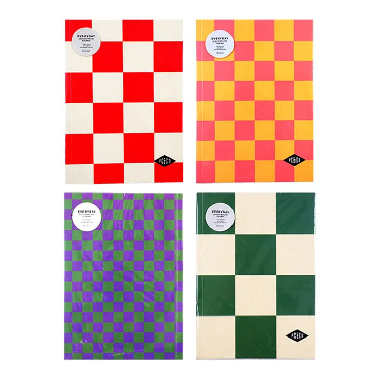 PC&Co Padded Notebook Checkered 5.25X7.25